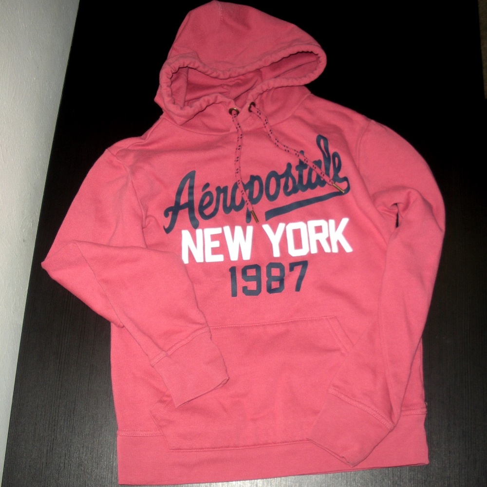 AEROPOSTALE HOODIE PULLOVER PINK XS